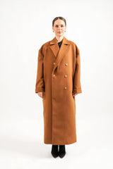 Oversized camel coat